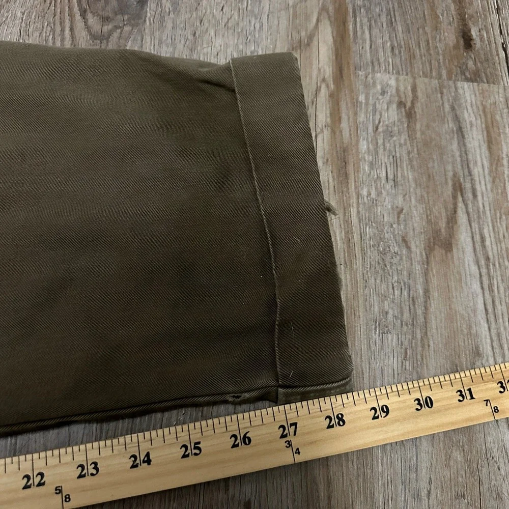 Polo Ralph Lauren Hammond Pant Mens 38x30 Brown Pleated Cuffed‎ Chino Chinos